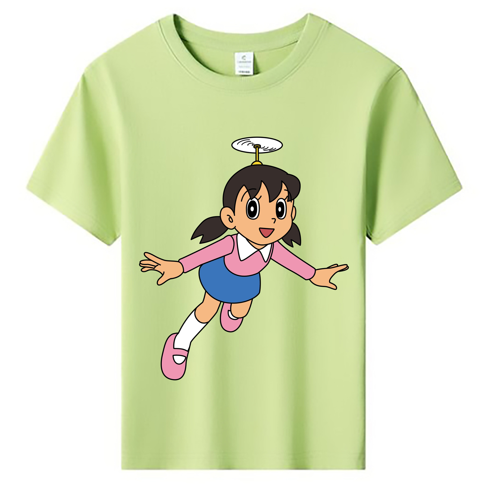 （画像用） ドラえもん みなもと しずか Doraemon Shizuka Minamoto 綿100％キッズTシャツ（フロントプリント）